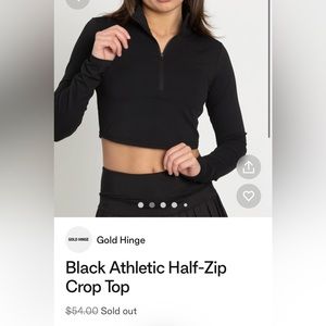 EARLY BLACK FRIDAY!!!!!! Gold Hinge Half Zip Top